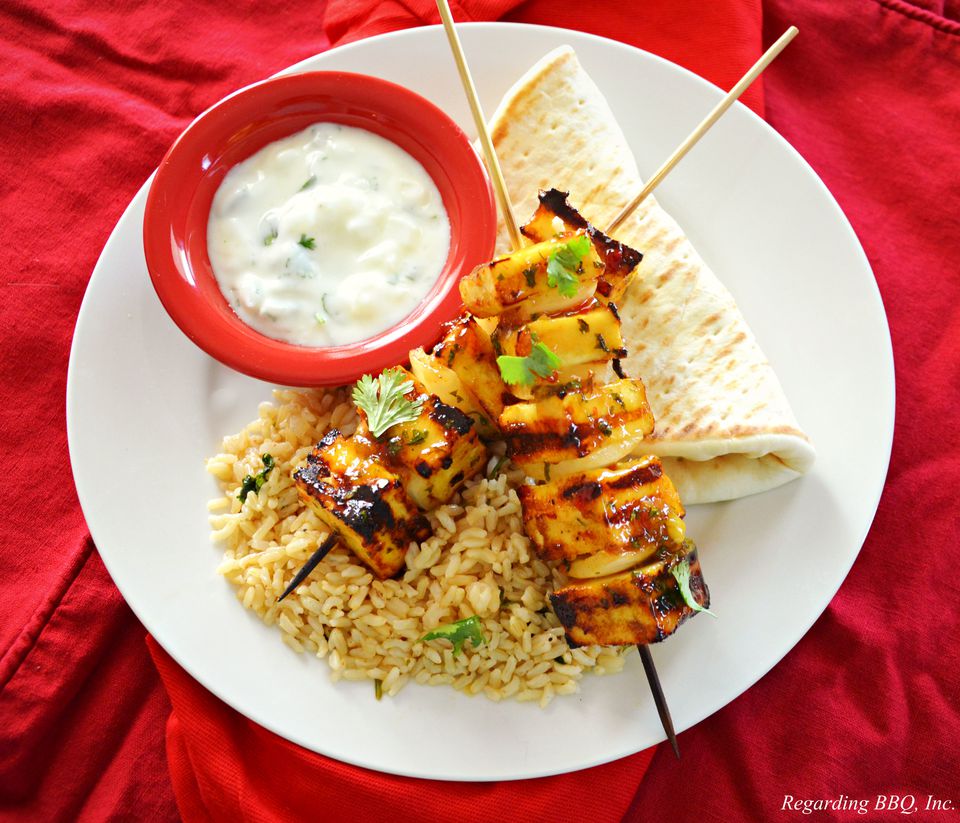 sweet and spicy paneer kebabs