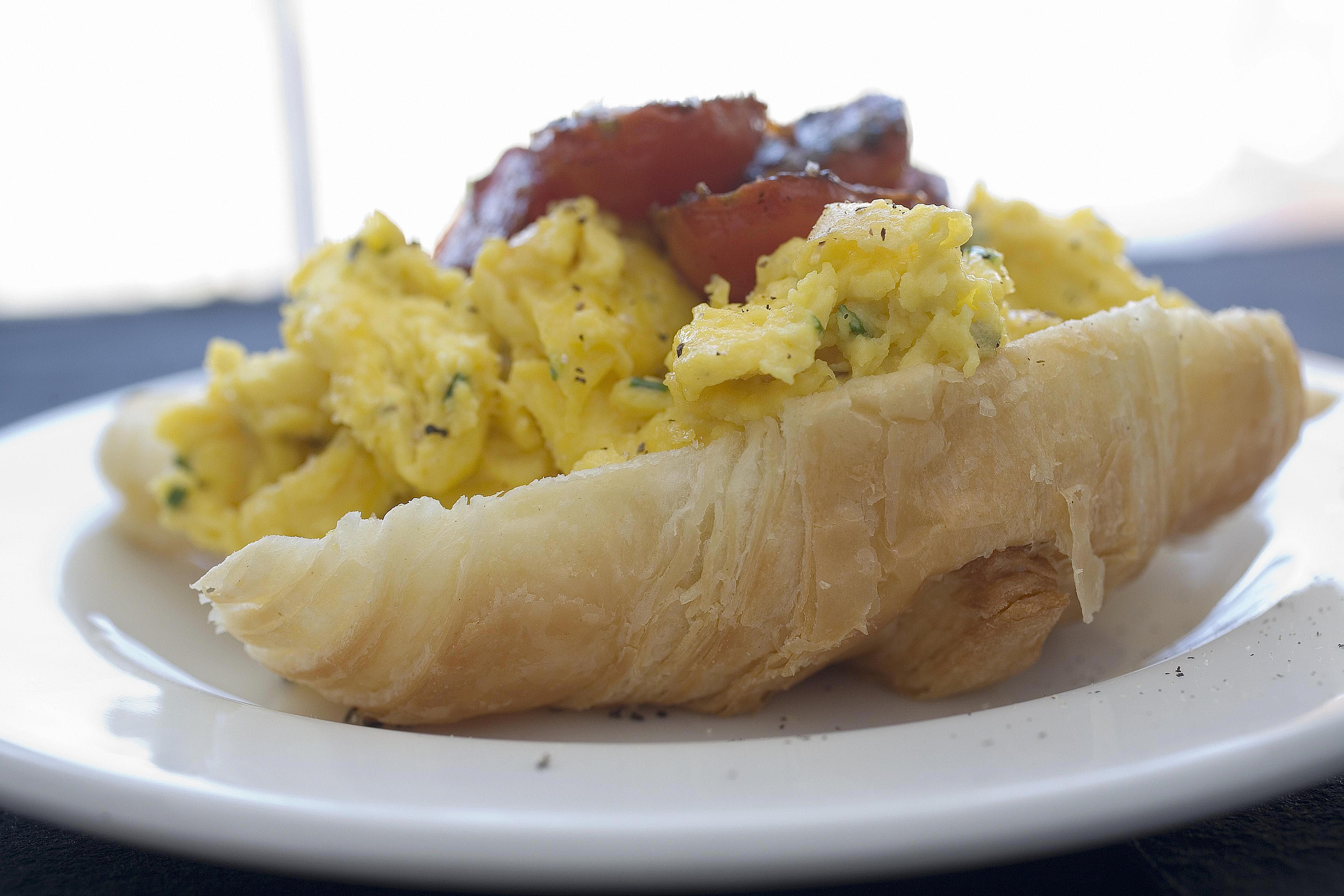 Breakfast Scrambled Egg Croissants Recipe