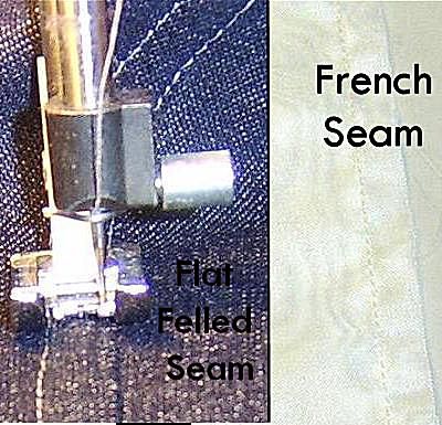 flat felled seams, french seam