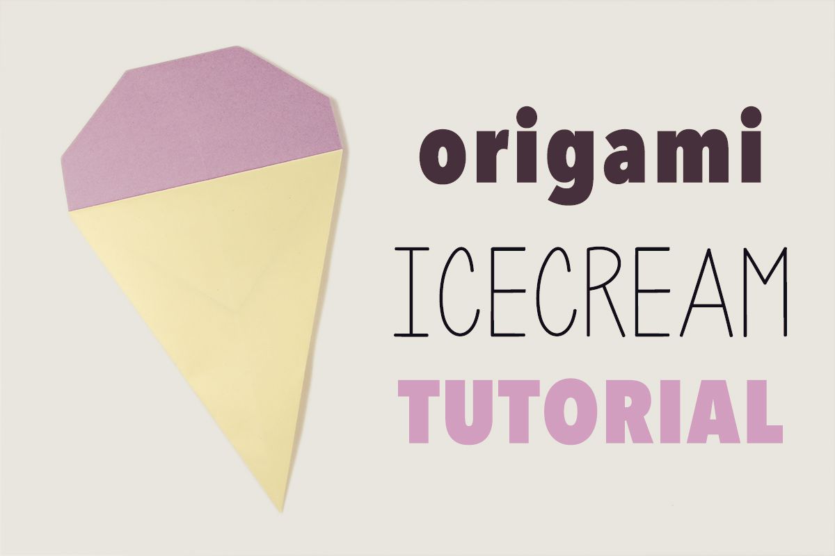 Easy Origami Ice Cream Tutorial