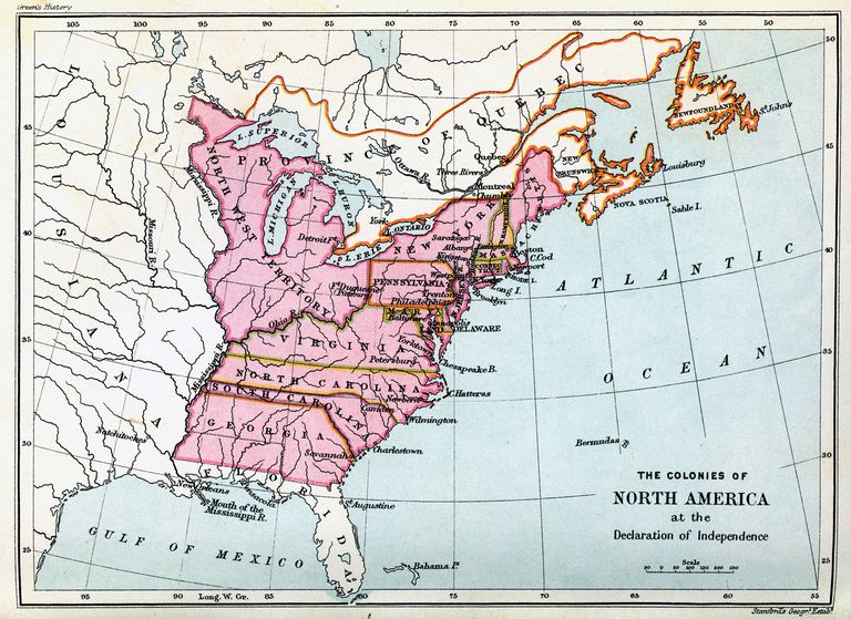 Las Trece Colonias De Los Estados Unidos