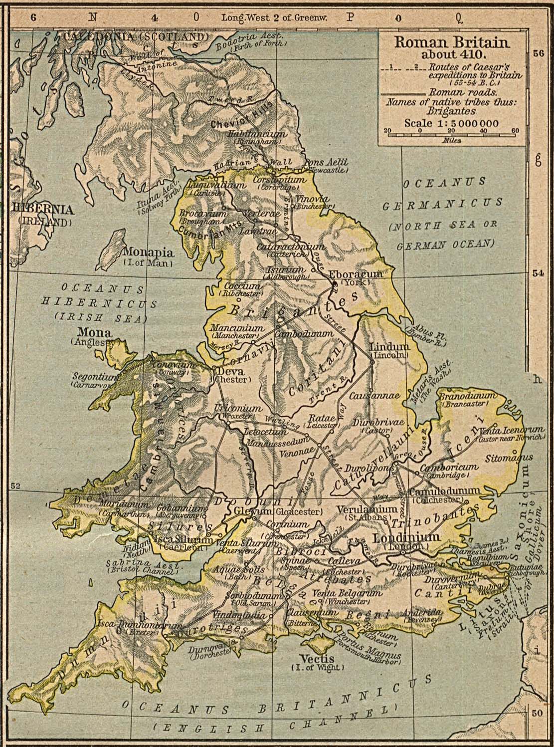 55 B.C. - 450 A.D. Roman British Timeline