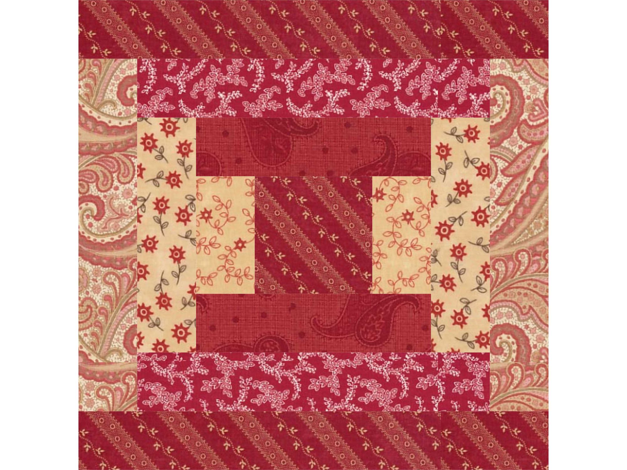 Download Easy Courthouse Steps Quilt Block Pattern