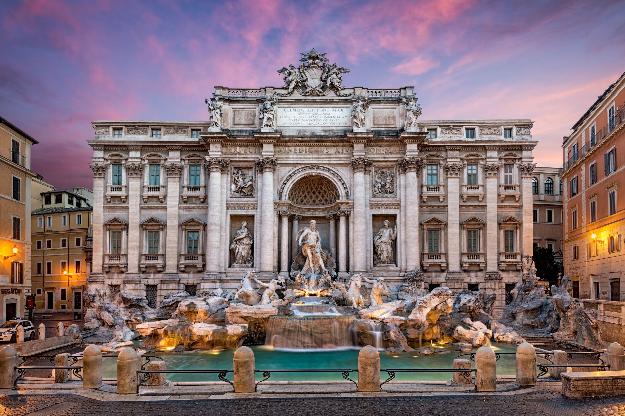 Visiting the Trevi Fountain in Rome, Italy