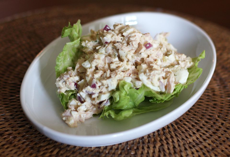Tuna Salad with Eggs, Dill, and Red Onion