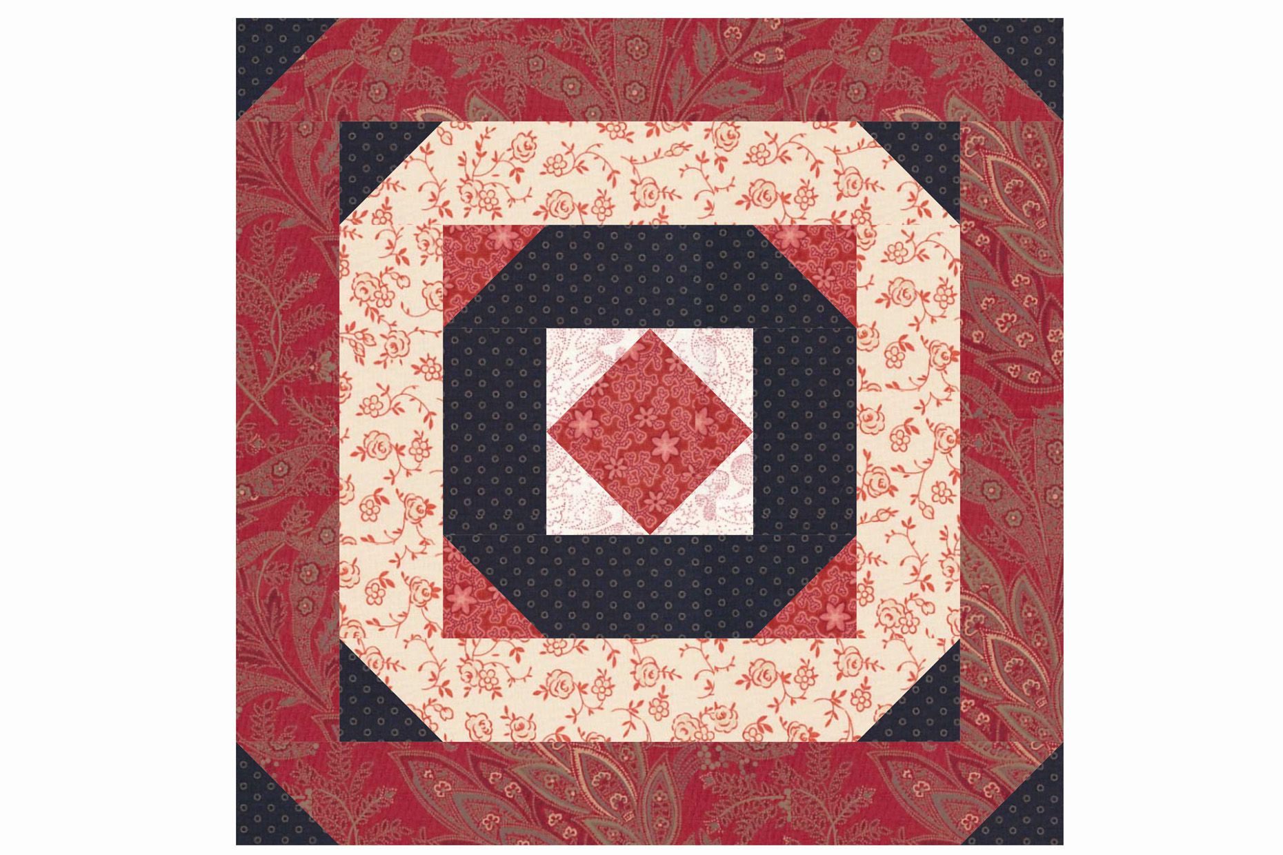 square-in-a-square-log-cabin-quilt-block-pattern