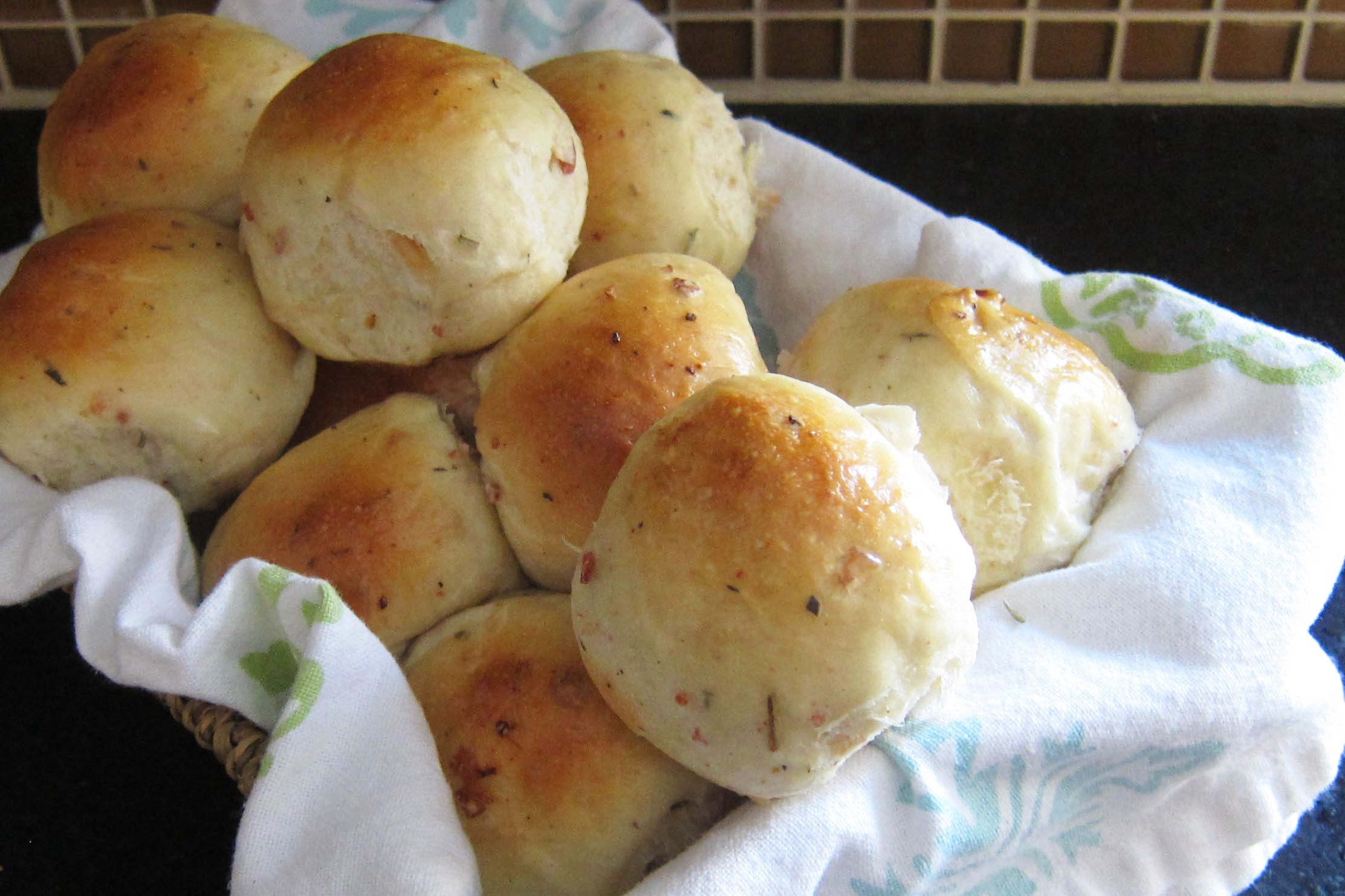 Herb and Bacon Yeast Rolls