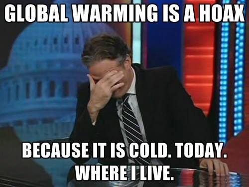 Image result for no global warming because it is raining meme