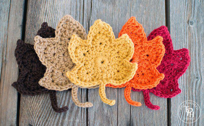 20 FREE Crochet Leaf Patterns for Every Season