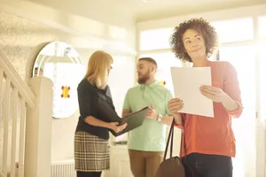 couple buying house