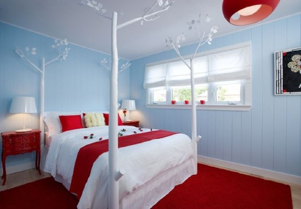 The Bedroom Goes Red, White and Blue