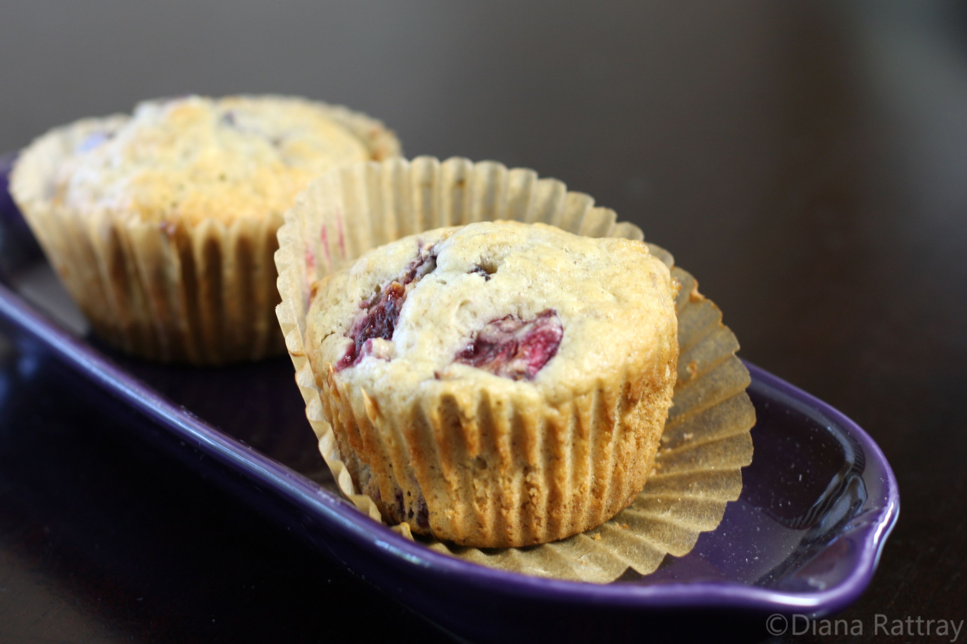 Basic Cherry Muffins Recipe with Fresh or Frozen