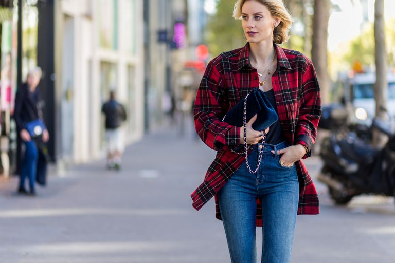 plaid shirt street style