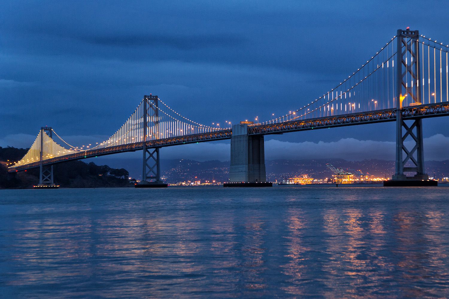 Bay Lights and the San Francisco Bay Bridge