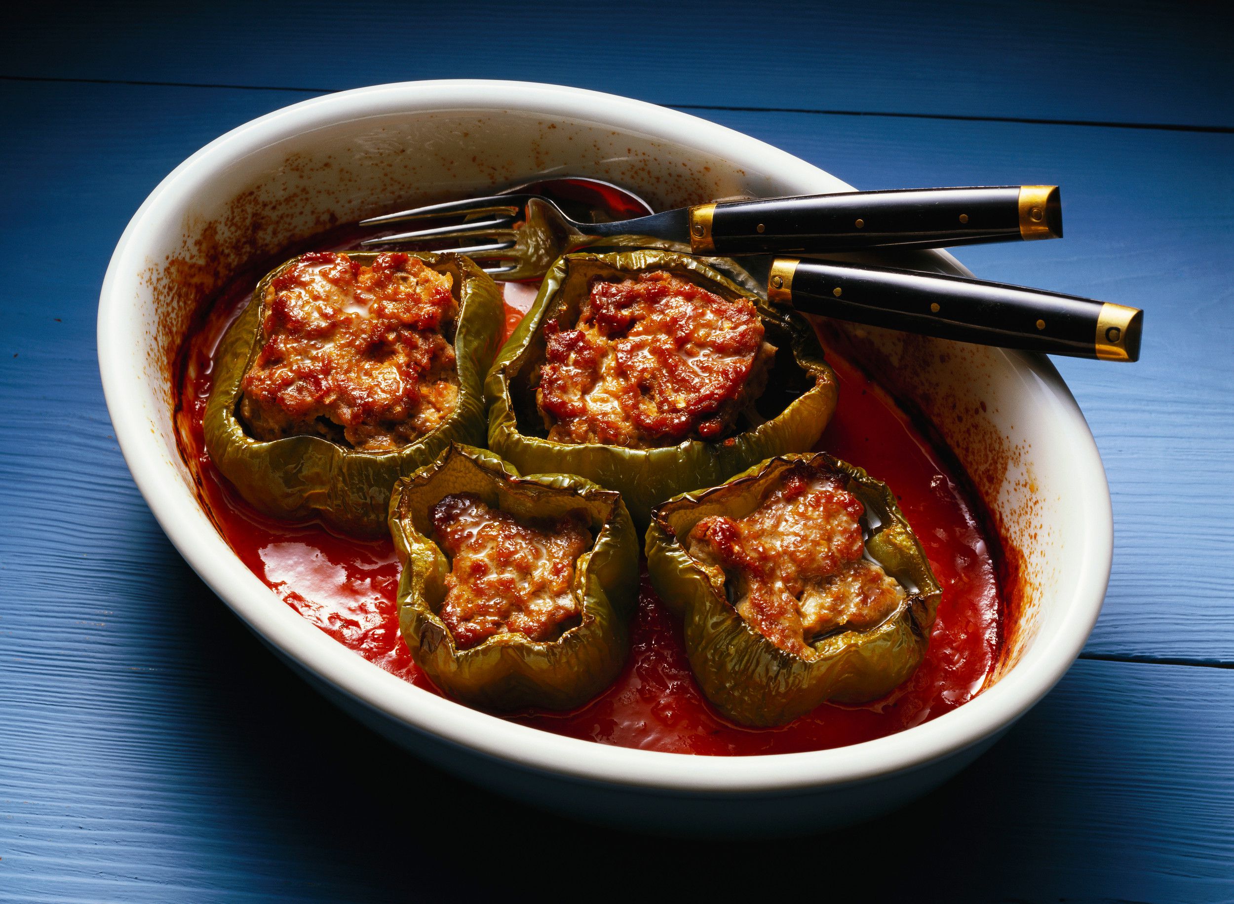 Stuffed Peppers With Beef, Pork, and Veal