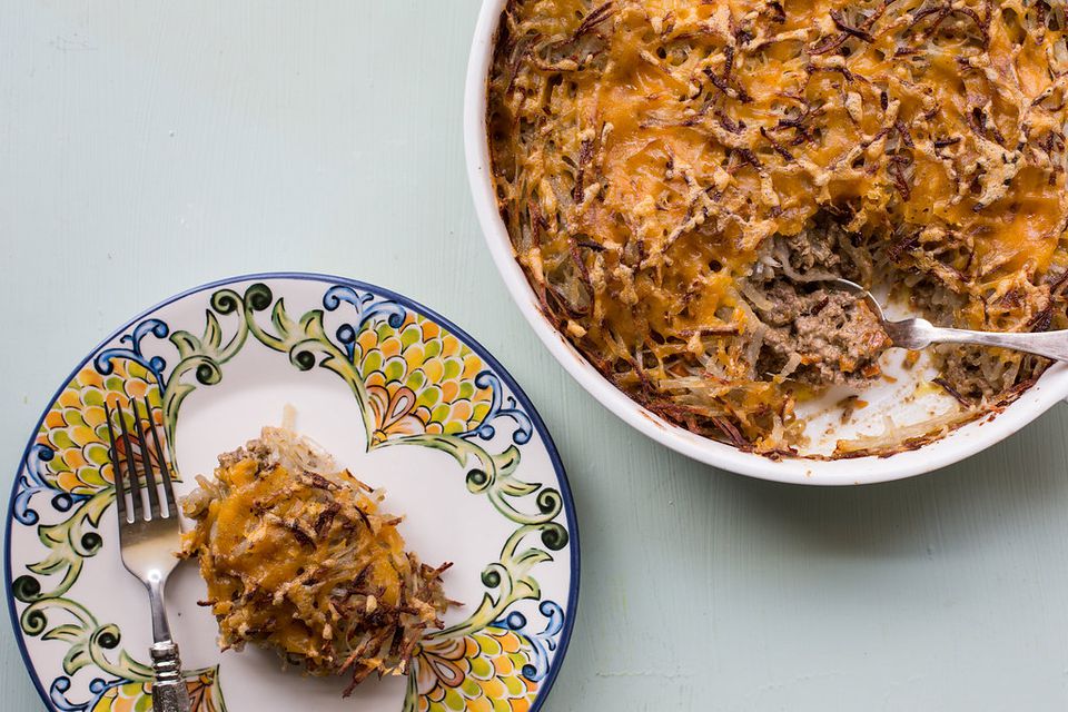 Beef Casserole With Shredded Potato Topping