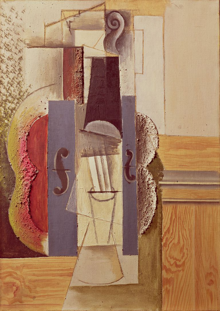 Pablo Picasso - Violin Hanging on the Wall, 1912-13