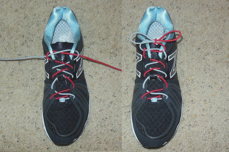 tie shoes to prevent heel slippage