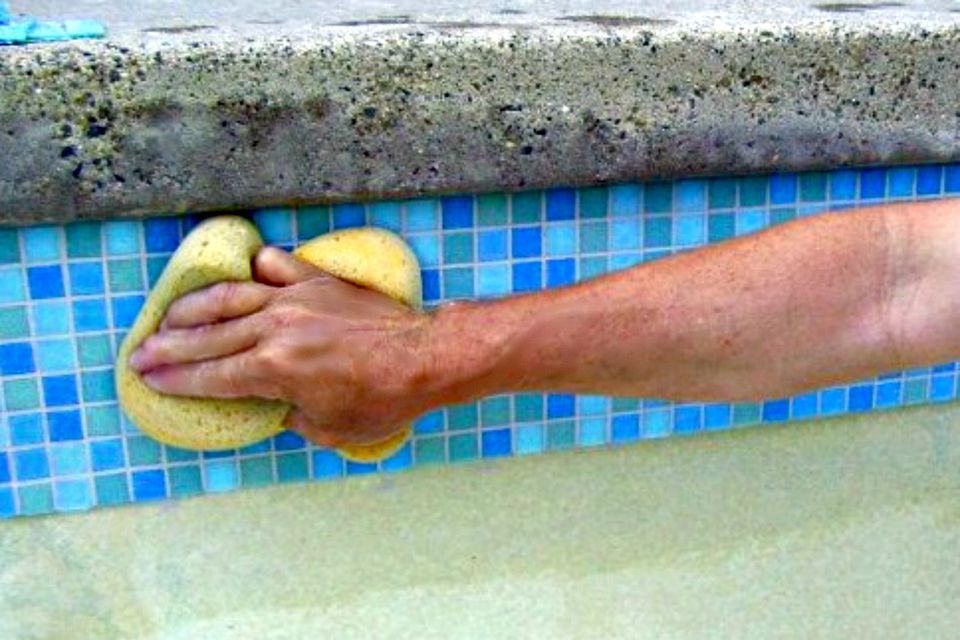 swimming pool tile cleaning service