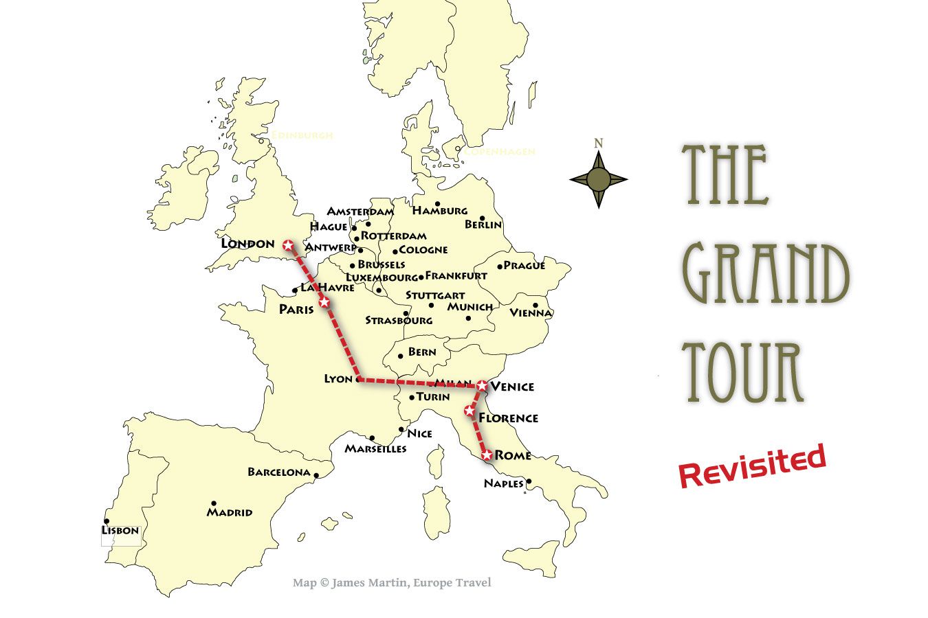 the grand tour map