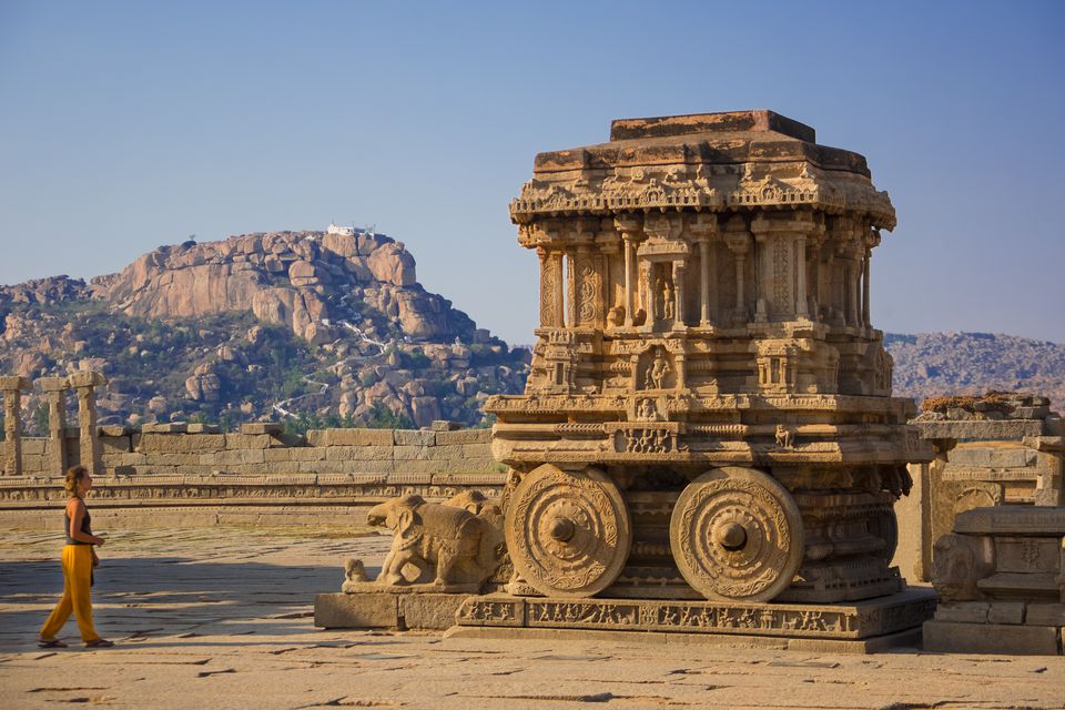 India, Karnataka State, Hampi City, ruins of Vijayanagar City XV century, (W.H.), Vittala Temple