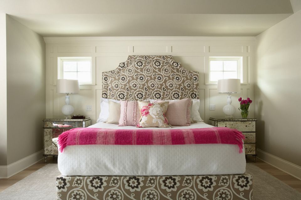 Brown And Pink Bedroom Room Divider
