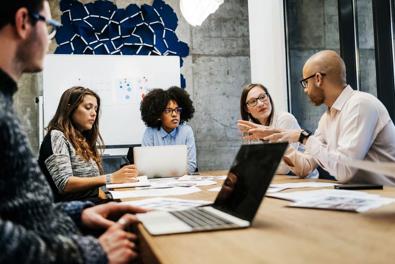 Market researchers working on a project