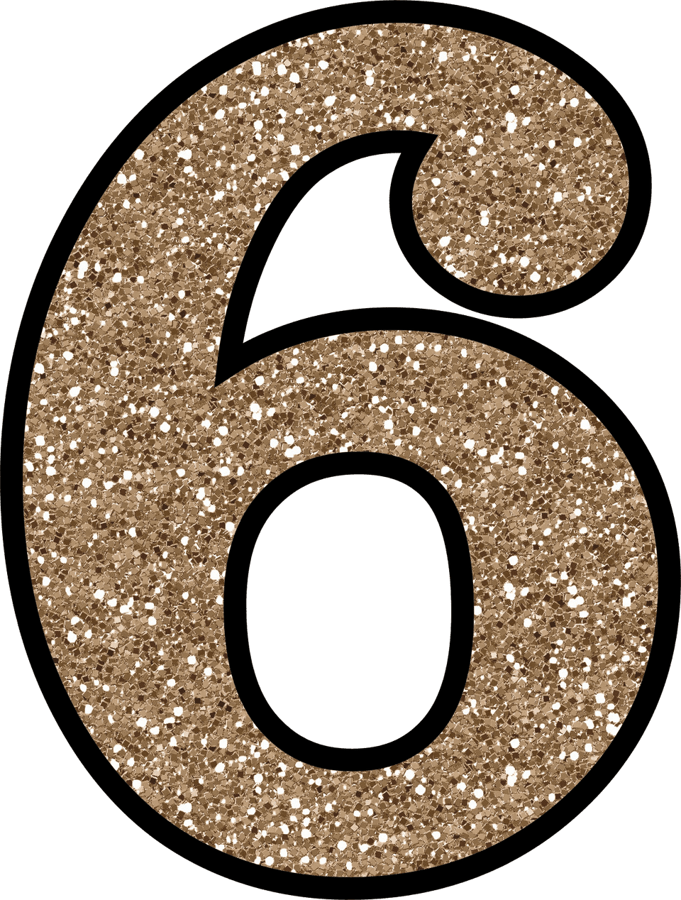 Free Glitter Numbers 0 - 9 To Download and Print
