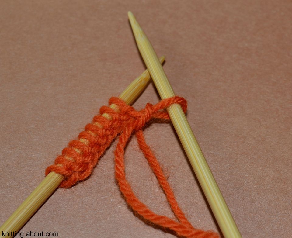 How to Make the Knit Stitch in English Knitting