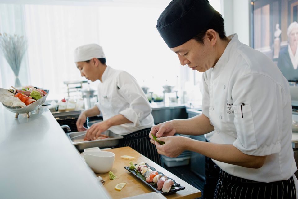 Sushi Chef Taka Omi of The Rawbar at Vancouver's Fairmont Pacific Rim hotel