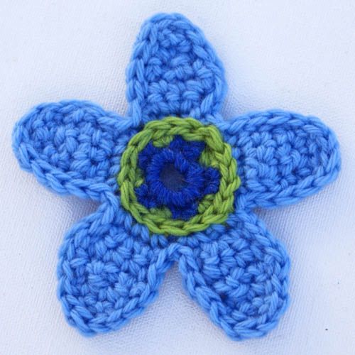 Here's a Free Pattern for a Crochet Flower Applique