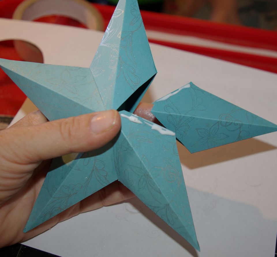 3D Paper Star Ornament Instructions and Template
