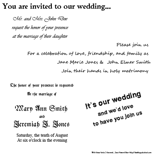 Best Fonts For Wedding Invitations 4