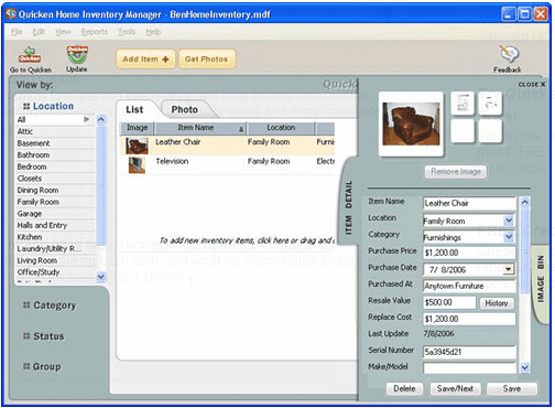 free home inventory software windows 7