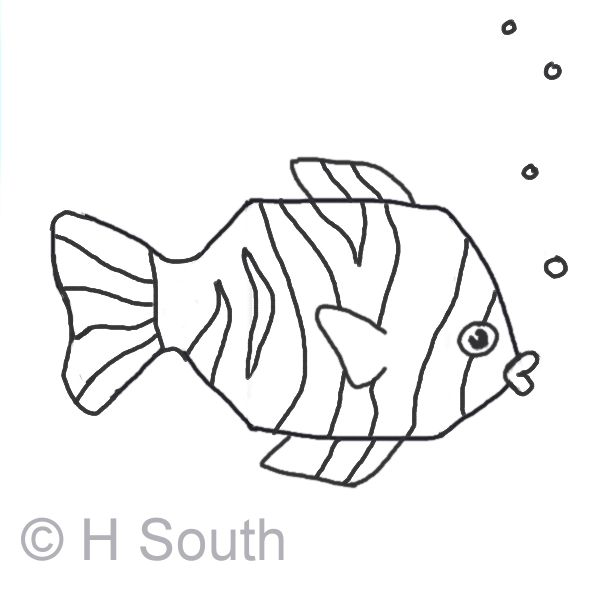 How to Draw a Cartoon Tropical Fish