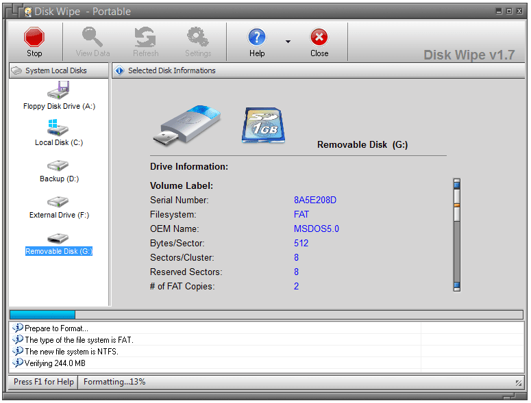 Disk Wipe Windows 10