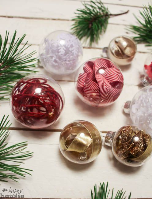 10 Ways to Fill a Clear Glass Christmas Ornament