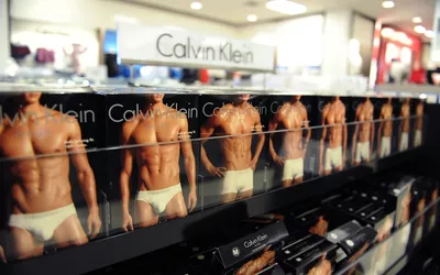 Calvin Klein underwear packaging display