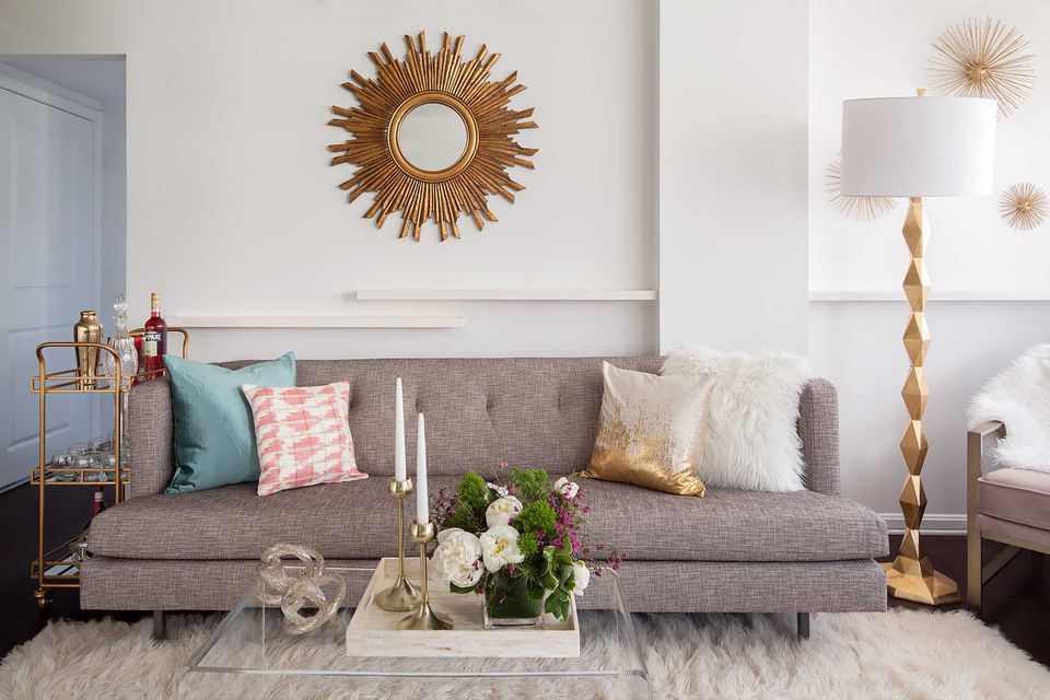 small glam living room