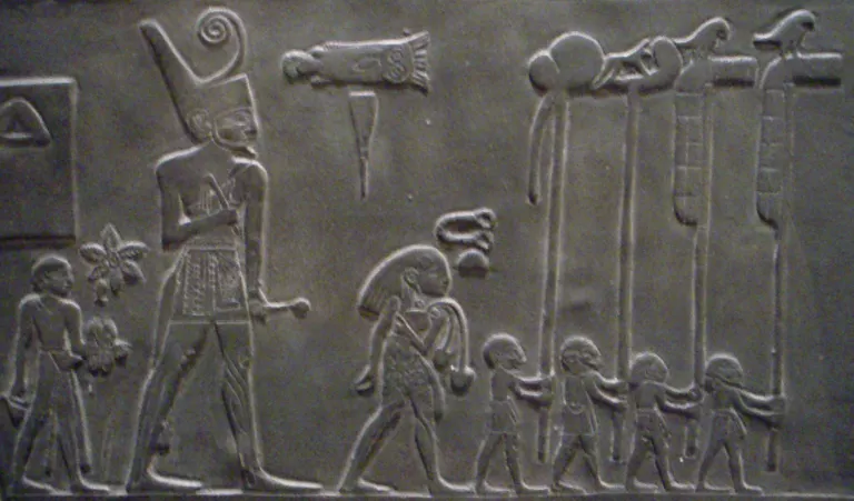 Close-Up of Narmer Pallette Facsimile in the Royal Ontario Museum