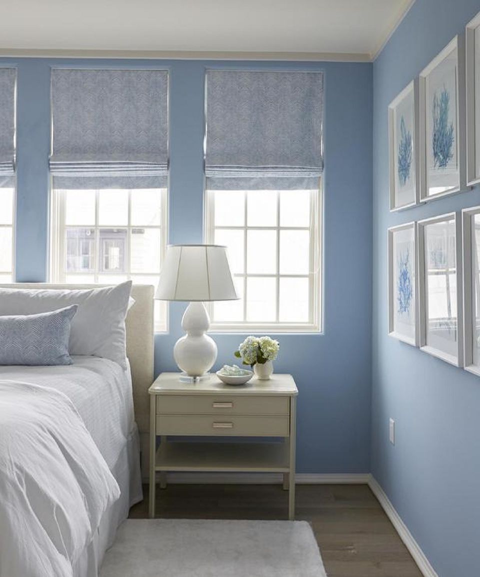 Simple White And Pale Blue Bedroom Ideas for Simple Design