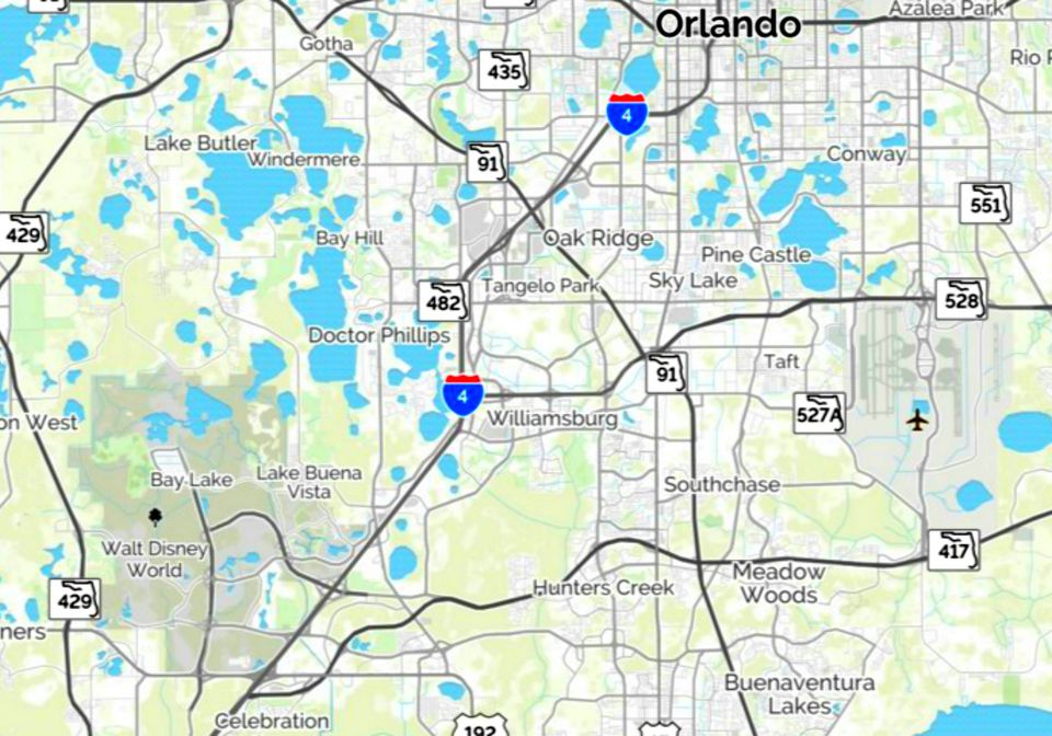 Walt Disney Florida Map 2018