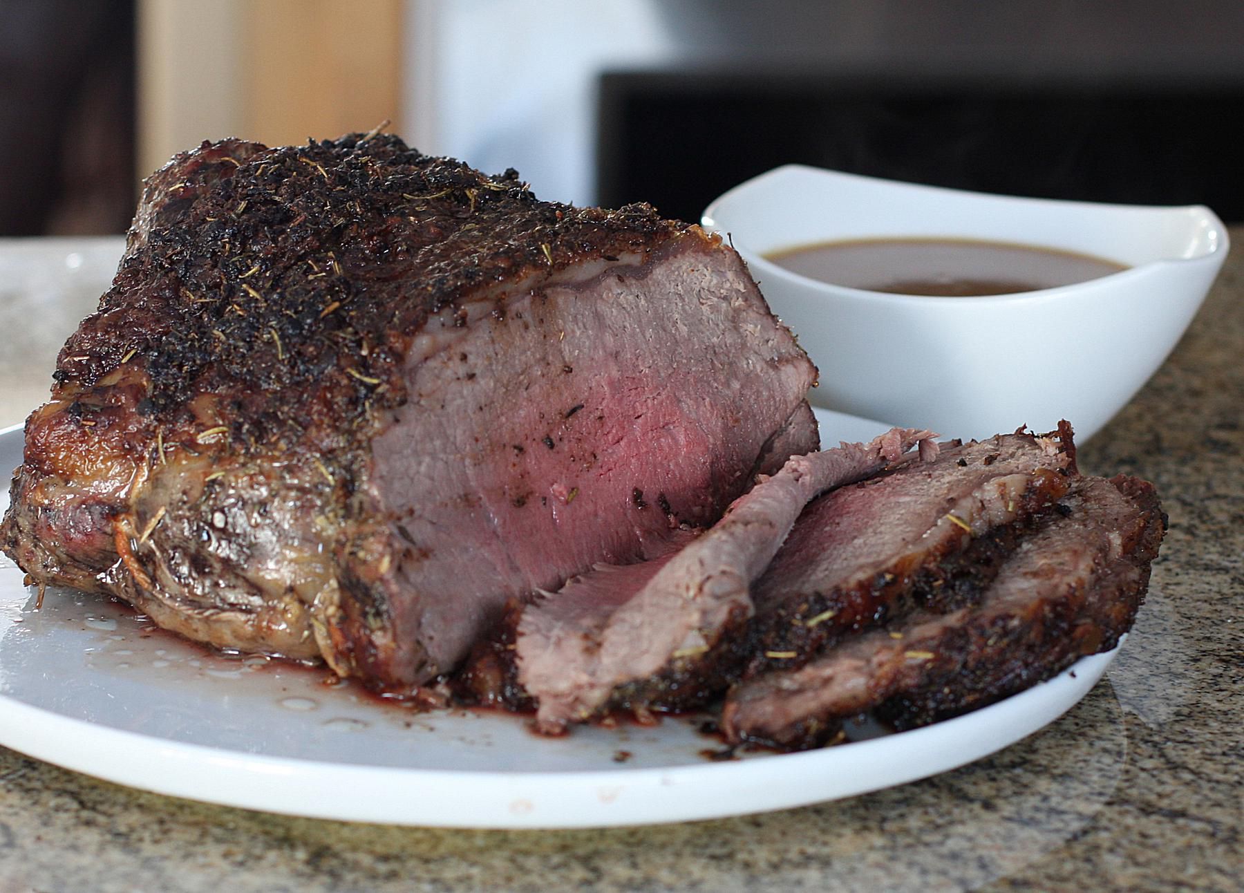 Herb Crusted Beef Roast Recipe with Pan Gravy