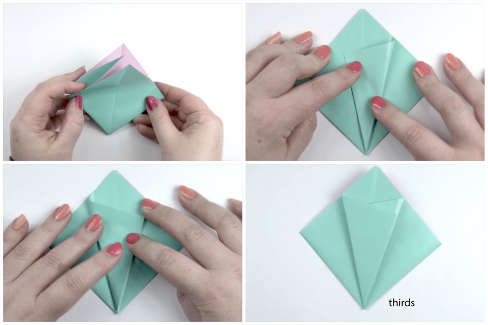 origami flower easy kids