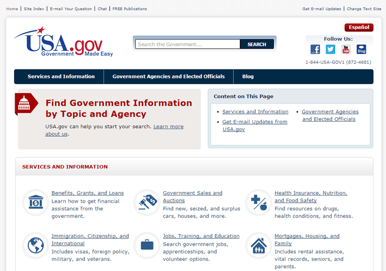 Top 20 Essential U S Government Web Sites