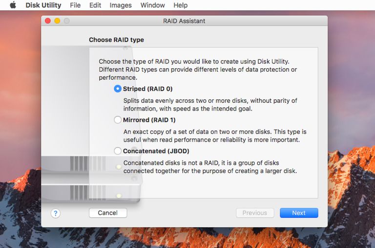 mac os disk utility raid el capitan