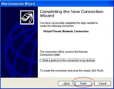 windows xp new connection wizard vpn disabled people