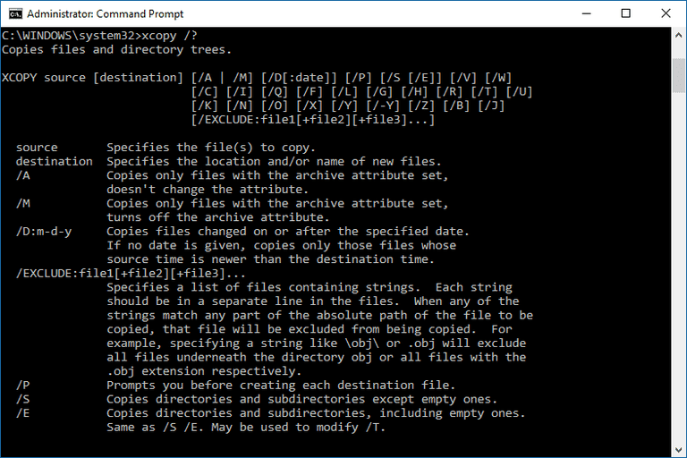 Windows copy file command line linux