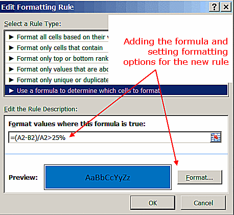 openoffice conditional formatting using formulas