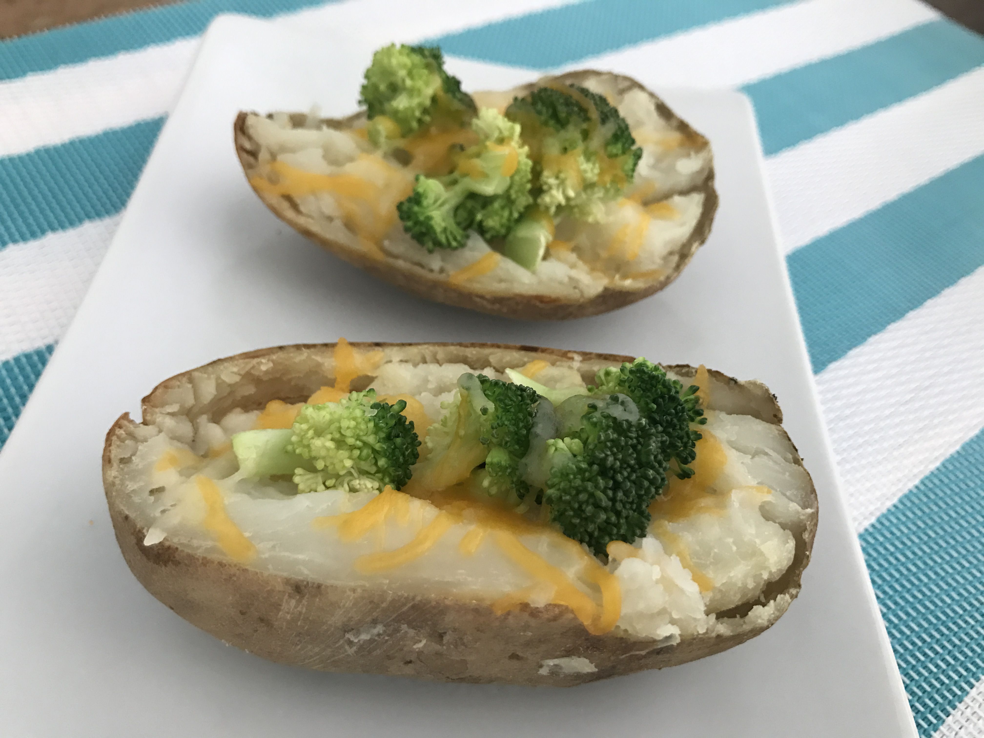 Broccoli and Cheese Stuffed Baked Potatoes